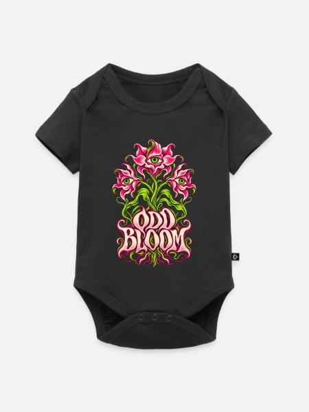 Ungewöhnliche Augenblüte - Baby Premium Kurzarmbody - Schwarz