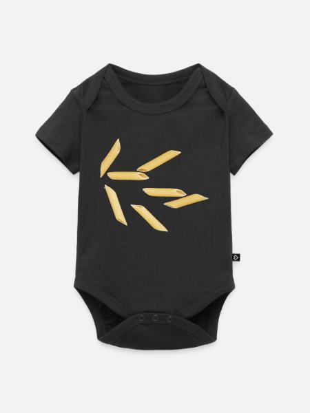 Pasta italiano rigate - Baby Premium Kurzarmbody - Schwarz