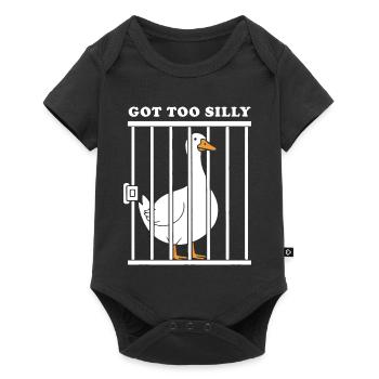 Goose Funny Graphic - Baby Premium Kurzarmbody - Schwarz - Vorne