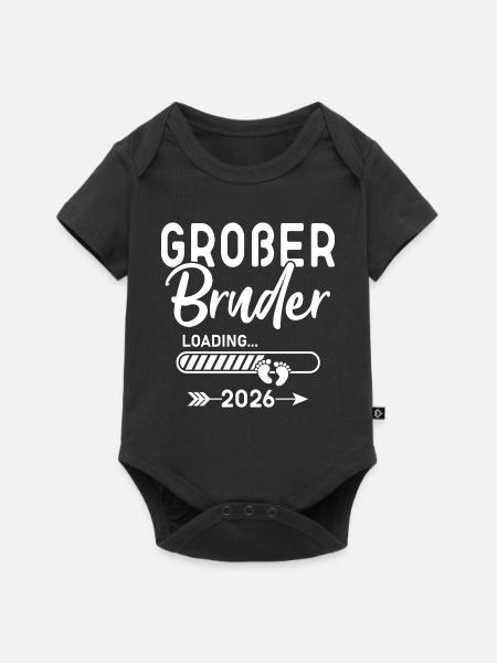 Großer Bruder Loading 2026 Spruch - Baby Premium Kurzarmbody - Schwarz