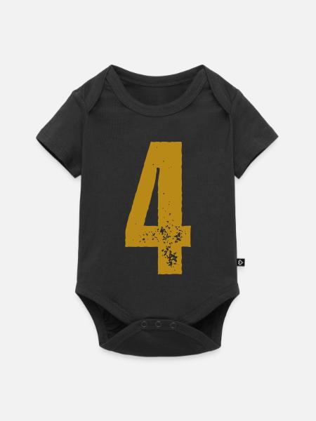 4 - Baby Premium Kurzarmbody - Schwarz