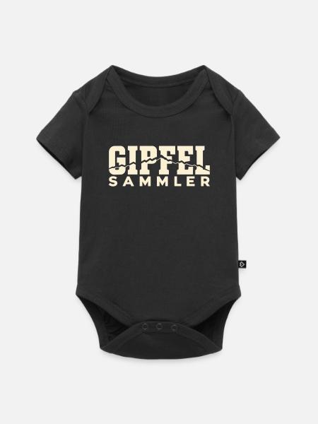 Gipfelsammler – Höhenprofil Retro - Baby Premium Kurzarmbody - Schwarz