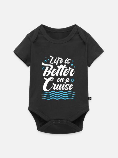Kreuzfahrtschiff Kreuzfahrt - Baby Premium Kurzarmbody - Schwarz
