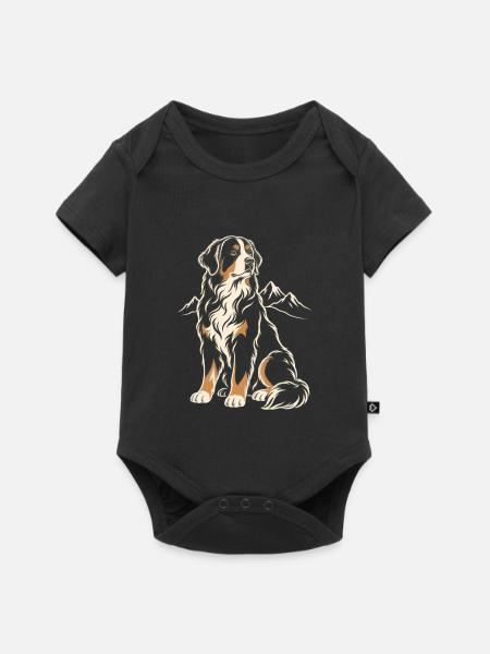 Berner Sennenhund – Alpiner Begleiter - Baby Premium Kurzarmbody - Schwarz