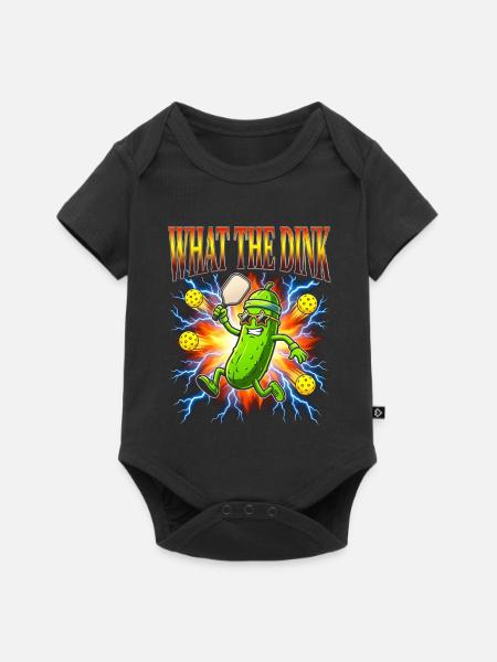 Was zum Teufel Funny Pickle - Baby Premium Kurzarmbody - Schwarz