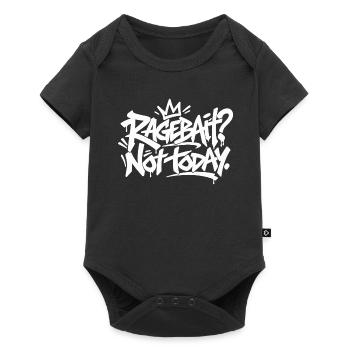 Graffiti Typo Chaos - Baby Premium Kurzarmbody - Schwarz - Vorne
