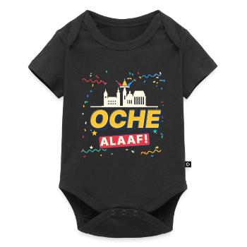 Oche Alaaf Retro Aachen Karneval Skyline Konfetti - Baby Premium Kurzarmbody - Schwarz - Vorne