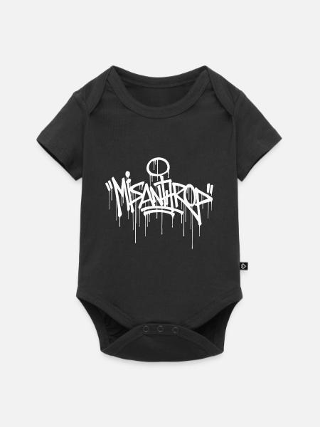 Misanthrop Fat Cap Style white - Baby Premium Kurzarmbody - Schwarz