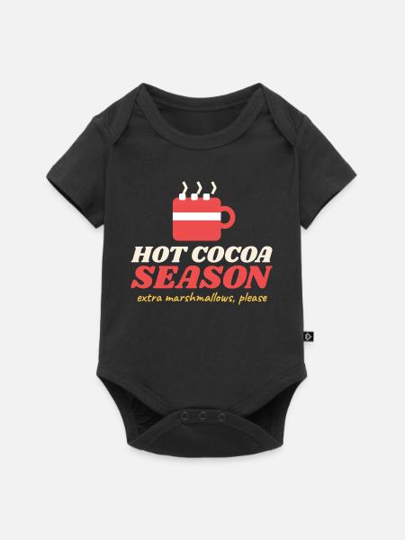 Heiße Kakao-Saison - Baby Premium Kurzarmbody - Schwarz