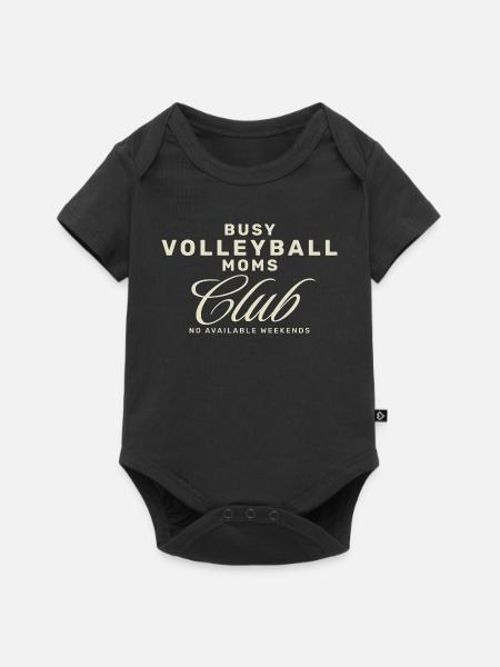 Volleyball Moms Club - Baby Premium Kurzarmbody - Schwarz