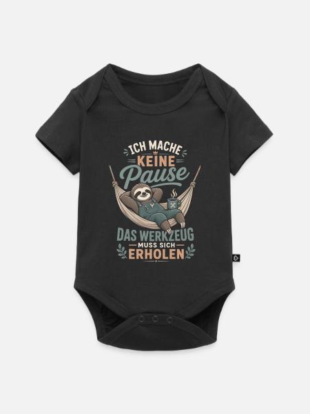 Keine Pause Werkzeug erholt sich - Baby Premium Kurzarmbody - Schwarz