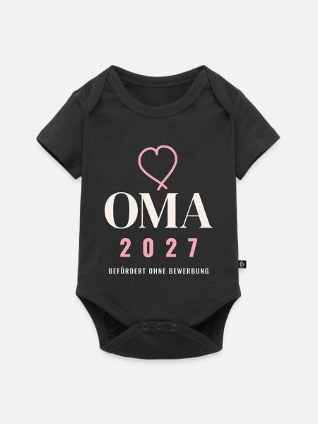 Oma 2027 - Baby Premium Kurzarmbody - Schwarz