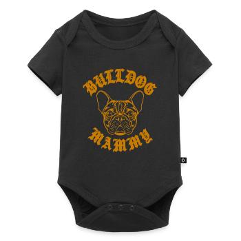 Goldene Bulldogge im gotischen Stil - Baby Premium Kurzarmbody - Schwarz - Vorne