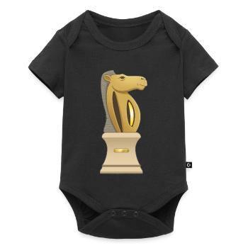 Goldener Pferdepokal - Baby Premium Kurzarmbody - Schwarz - Vorne
