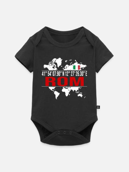 Rom - Baby Premium Kurzarmbody - Schwarz