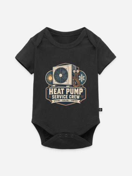 Heat Pump Service Crew Wärmepumpe - Baby Premium Kurzarmbody - Schwarz