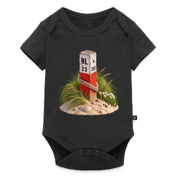 Strandstange 23 - Baby Premium Kurzarmbody - Schwarz - Vorne