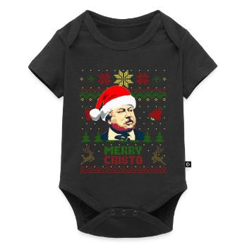 Merry Cristo - Baby Premium Kurzarmbody - Schwarz - Vorne