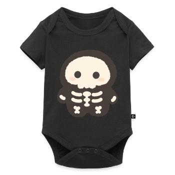 Kawaii-Skelettplüsch-Charme - Baby Premium Kurzarmbody - Schwarz - Vorne