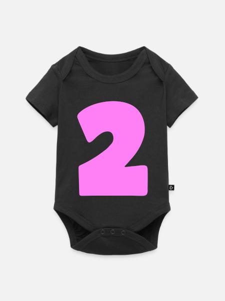 2 - Baby Premium Kurzarmbody - Schwarz