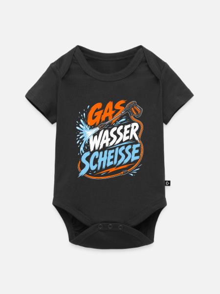 Gas Wasser Scheiße Klempner - Baby Premium Kurzarmbody - Schwarz