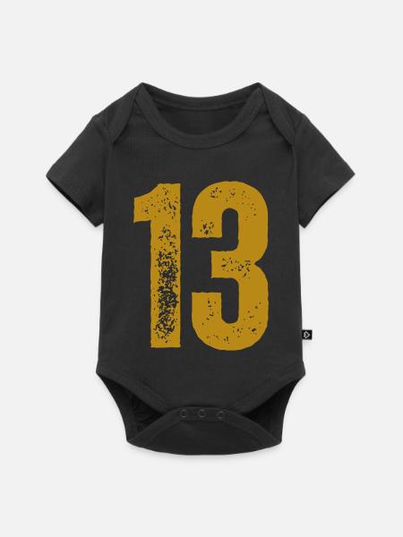 13 - Baby Premium Kurzarmbody - Schwarz
