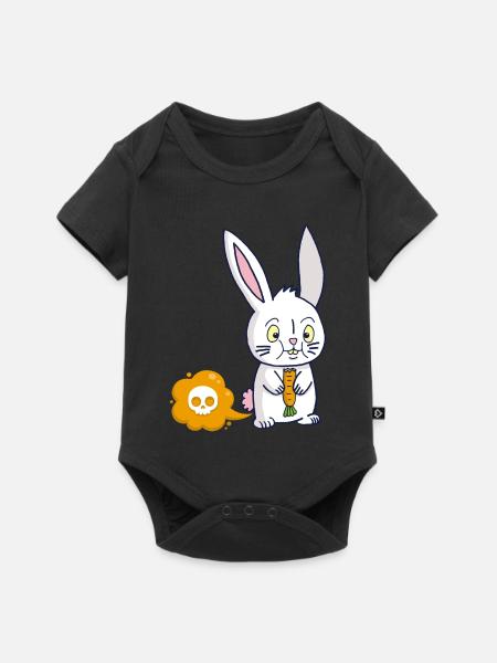 Der Karottenfurz - Baby Premium Kurzarmbody - Schwarz
