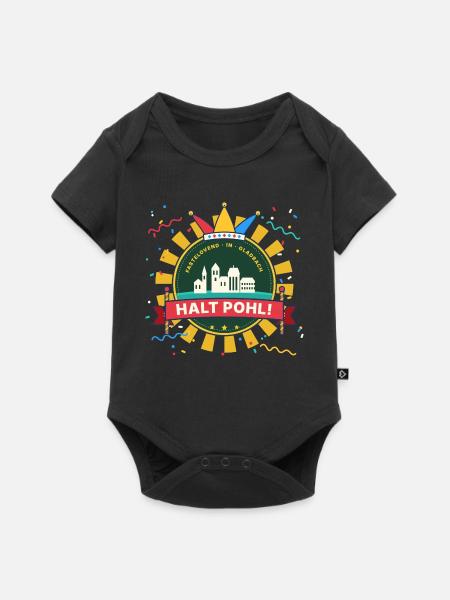 Halt Pohl Mönchengladbach Karneval Emblem - Baby Premium Kurzarmbody - Schwarz