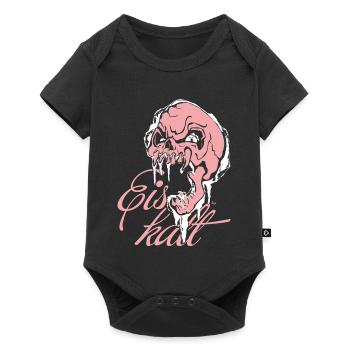 Skelett Eiskalt Pink - Baby Premium Kurzarmbody - Schwarz - Vorne