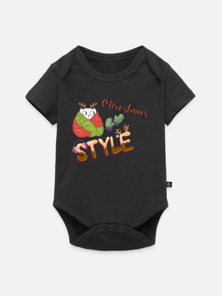 Christmas Style - Baby Premium Kurzarmbody - Schwarz