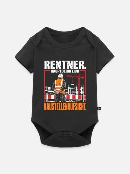 Rentner Hauptberuflich Baustellenaufsicht Rente - Baby Premium Kurzarmbody - Schwarz
