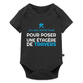 DIY-Werkzeuge Schief Schief - Baby Premium Kurzarmbody - Schwarz - Vorne