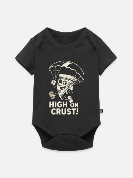 High on crust - Baby Premium Kurzarmbody - Schwarz