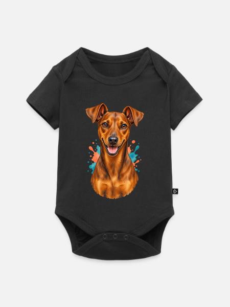 Deutscher Pinscher - Baby Premium Kurzarmbody - Schwarz