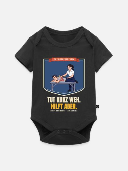 Physiotherapeutin – Geschenk Physio Spruch lustig - Baby Premium Kurzarmbody - Schwarz