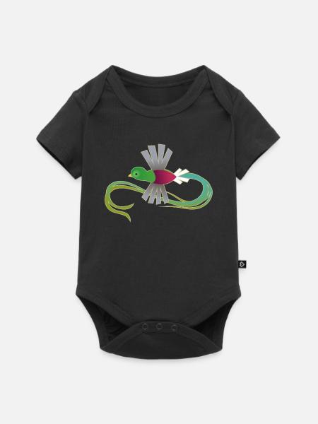 Prachtvolles Quetzal – Heil dem Schwanz - Baby Premium Kurzarmbody - Schwarz