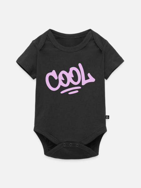 COOL Graffiti Pastellrosa - Baby Premium Kurzarmbody - Schwarz