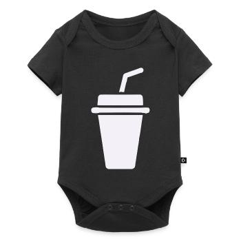 ToGo Becher Icon - Baby Premium Kurzarmbody - Schwarz - Vorne