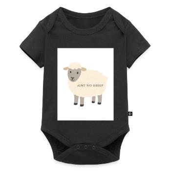 Schafe - Baby Premium Kurzarmbody - Schwarz - Vorne