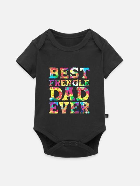 Frengle Hund - Baby Premium Kurzarmbody - Schwarz