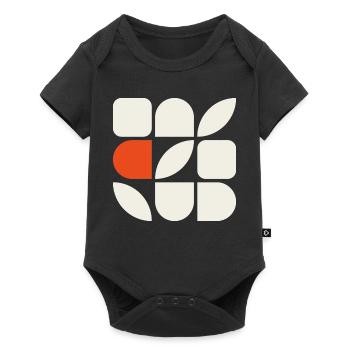 GEFÜGE 01 – Geometrische Formen - Baby Premium Kurzarmbody - Schwarz - Vorne