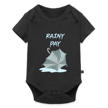 Regentag - Baby Premium Kurzarmbody - Schwarz - Vorne