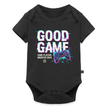 Neon Retro Game Graffiti - Baby Premium Kurzarmbody - Schwarz - Vorne