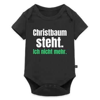 Christbaum steht. Ich nicht mehr. - Baby Premium Kurzarmbody - Schwarz - Vorne