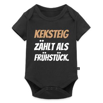 Keksteig zählt als Frühstück. - Baby Premium Kurzarmbody - Schwarz - Vorne