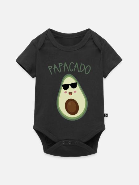 Papacado Avocado Sonnenbrille - Baby Premium Kurzarmbody - Schwarz