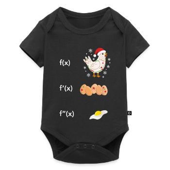 Ableitung Huhn Ei Spiegelei Mathe Funktion Xmas - Baby Premium Kurzarmbody - Schwarz - Vorne