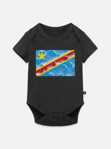 Land Kongo - Baby Premium Kurzarmbody - Schwarz