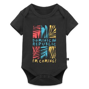 Dominikanische Republik Ich Komme Dom Rep Reise - Baby Premium Kurzarmbody - Schwarz - Vorne