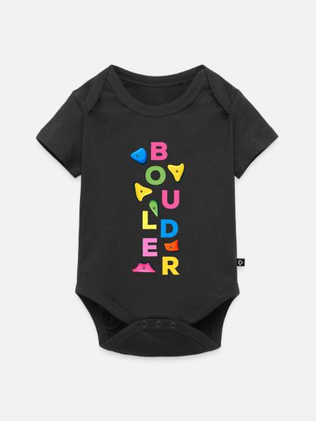 Klettern Bouldern Kletterwand - Baby Premium Kurzarmbody - Schwarz